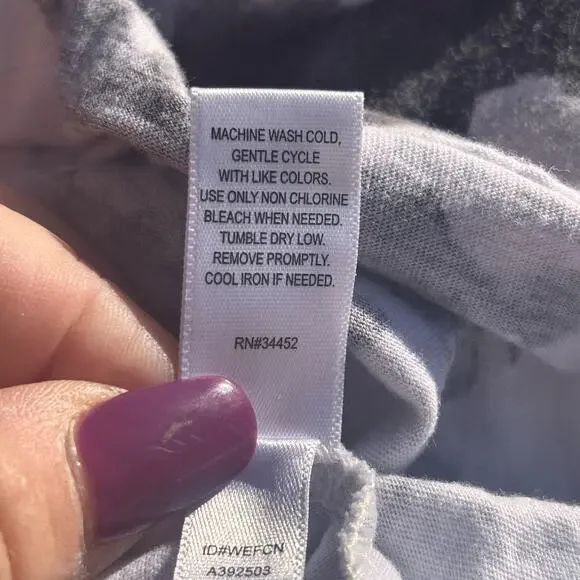 Cuddle Duds Tye Dye Dress Woman’s Sz XL Black Gray White Comfy - Picture 6 of 11